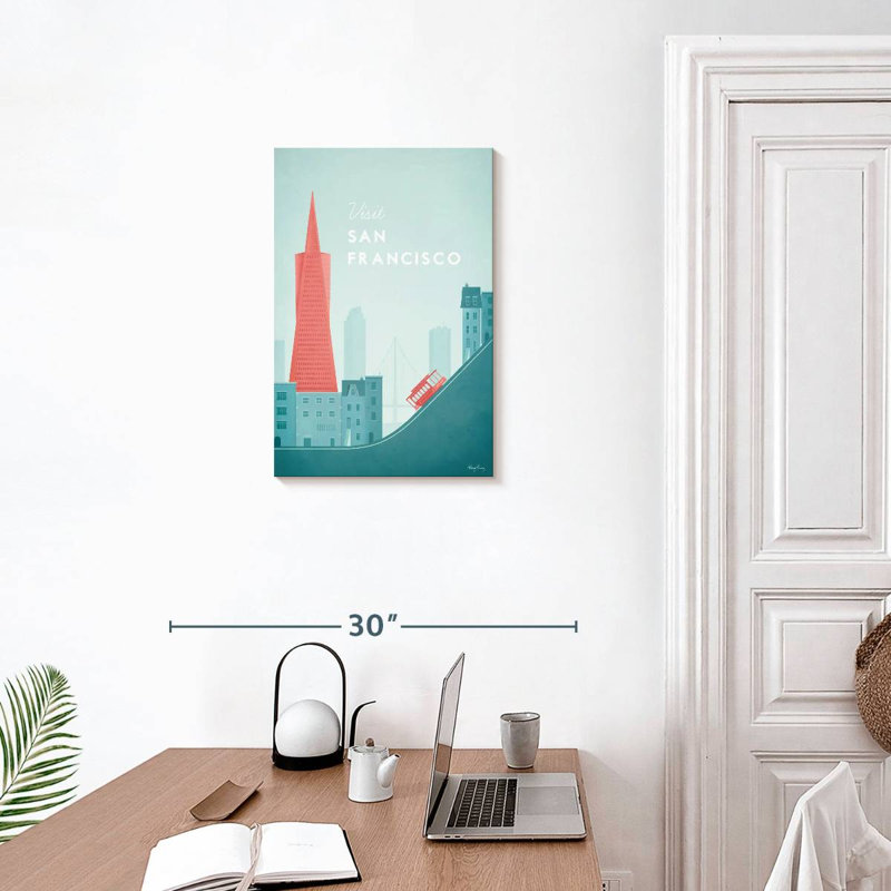 Aime San Francisco Vintage Travel Poster, 24" H x 16" W