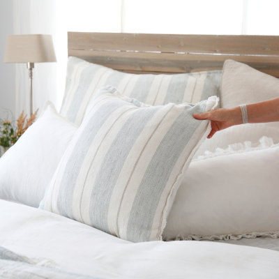 Housse et insert de coussin carré en lin Laguna