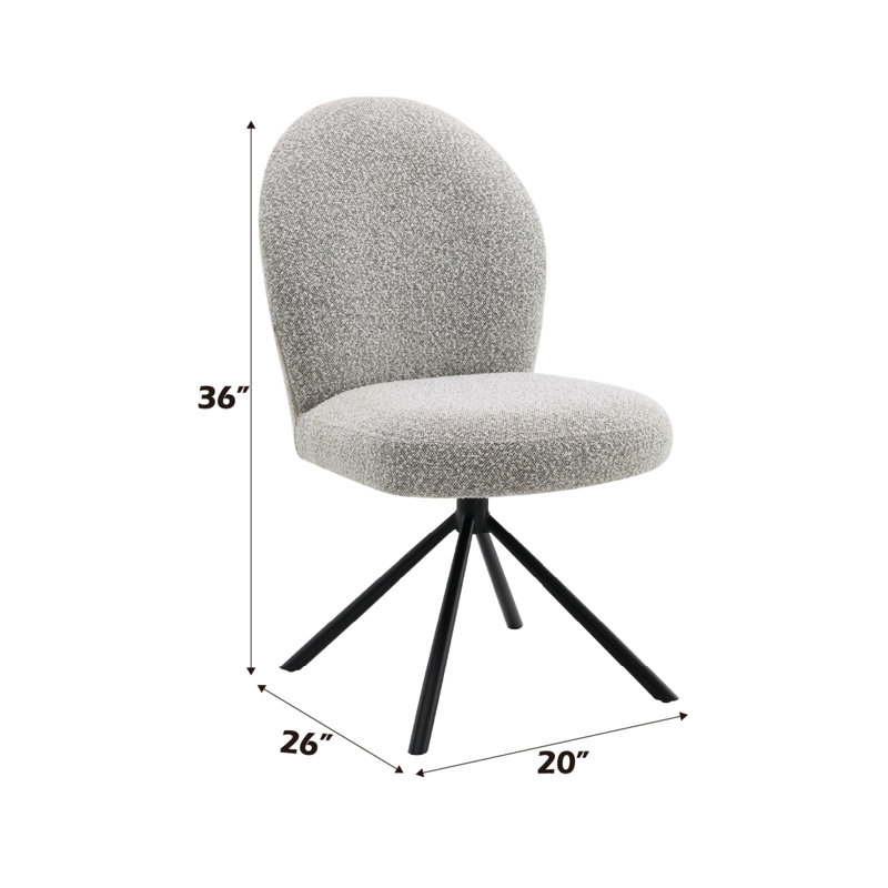 Ensemble de 2 chaises d'appoint Lawton Boucle
