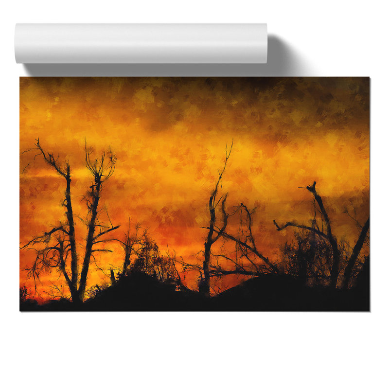 Oklahoma Sunset - Unframed Graphic Art, 30cm H x 42cm W x 0.1cm D