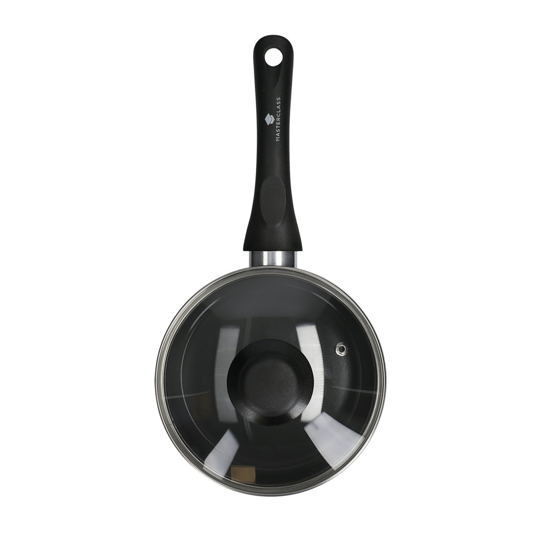 MasterClass Can-to-Pan Ceramic Non-Stick Saucepan with Lid, Recycled Aluminium