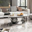 Table basse ovale en faux marbre