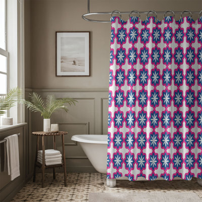 Blue Shapes - Rideau de douche Premium