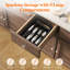 Cutlery Drawer Organiser, Cutlery Tray, Kitchen Utensil Holder For Fork, Spoon, Knife Storage Organisation Small, 5 Compartment, Black-16729490