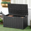 Latitude Run Lettsome 122.4cm W 336L Water Resistant Plastic Cabinet Deck Box in Black