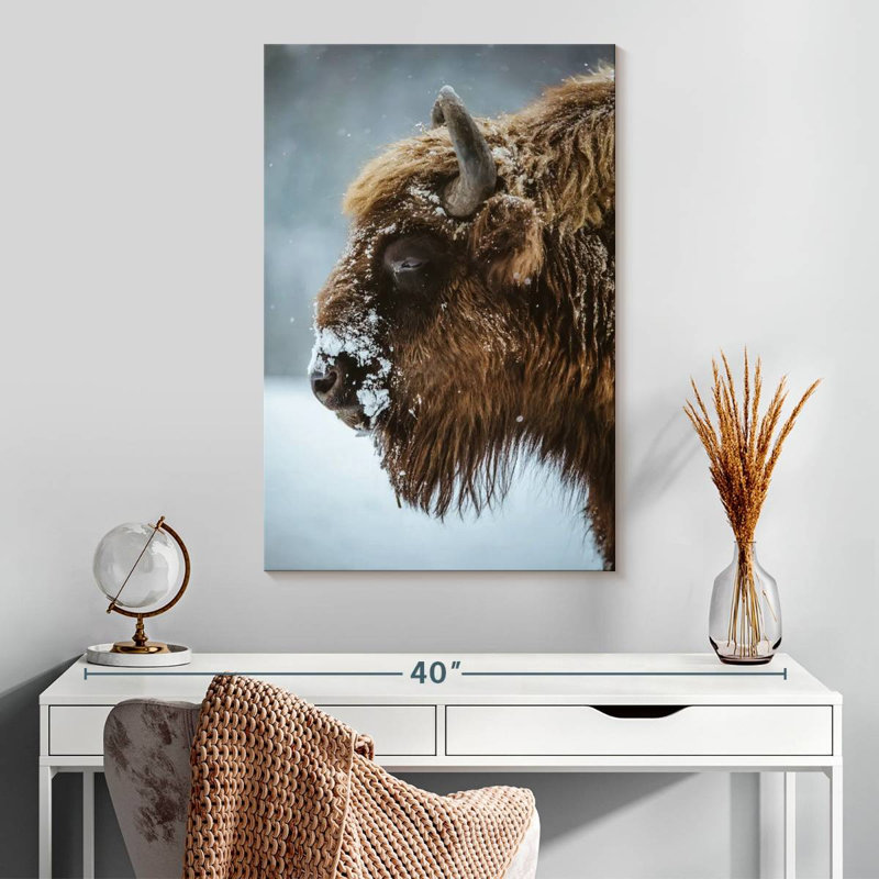 Brampt Snowy Bison, 30" H x 20" W