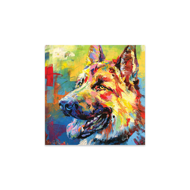 «German Shepherd» par Jos Coufreur - peinture sans cadre