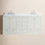 Meuble-lavabo double Aula 72 po avec comptoir en quartz blanc Thassos de 2 po-152717934