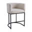 Upholstered Counter Stool with Metal Frame-669509955