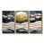 Toile avec cadre flottant or
