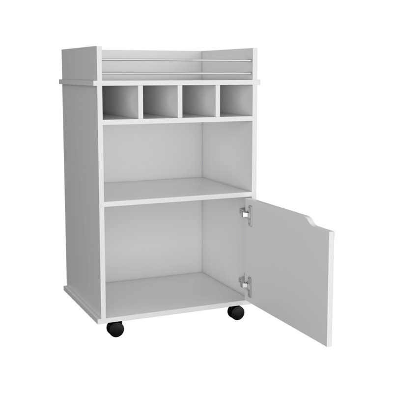 Chariot-bar, salon, blanc, Blanc
