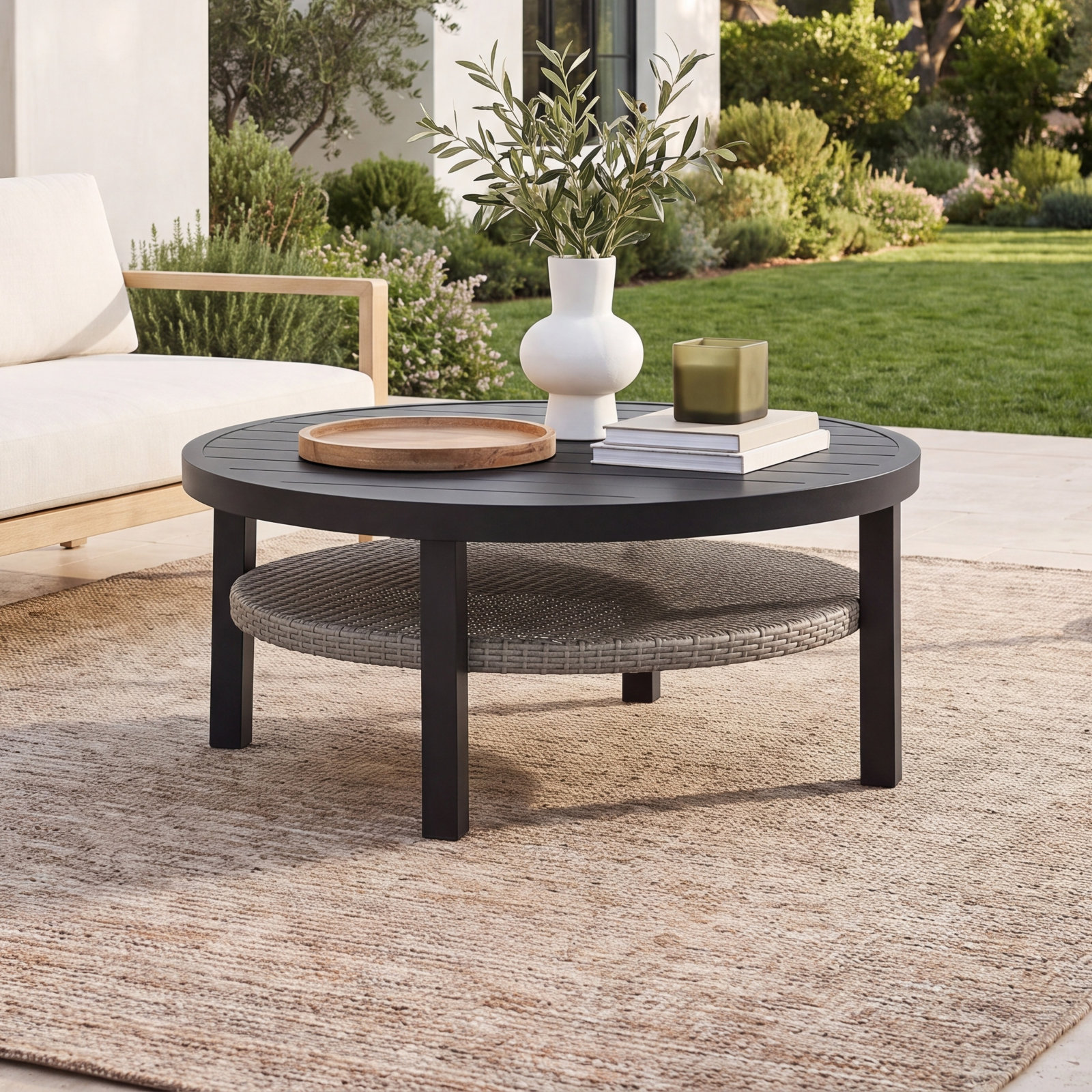 Abalone 42'' Aluminum Outdoor Coffee Table