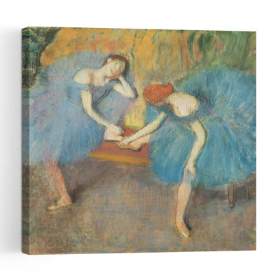 Two Dancers At Rest Or, Dancers In Blue, C.1898 Abstract Contemporary Wall Art Print