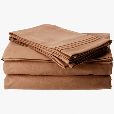 LimeLux 1800 Series Super Soft Wrinkle Resistant Pillowcase Set - Hotel Quality Fade Resistant Design - Deep Pocket 16inch Sheets - 4-Piece