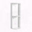 12-inch Wall-Mounted Bathroom Storage Rack with Unique Three-Tier Design, Glossy White