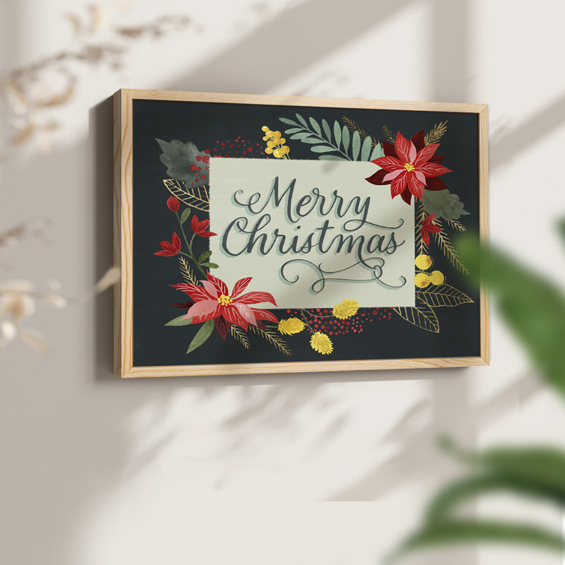 Bright Christmas Night I - Reproduction encadrée - Restickable, Naturel, H 11 po x l 14 po
