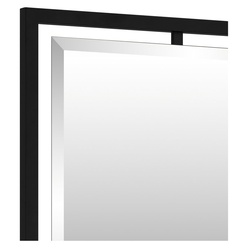 Adibah Matte Black Framed Mirror, Matte Black