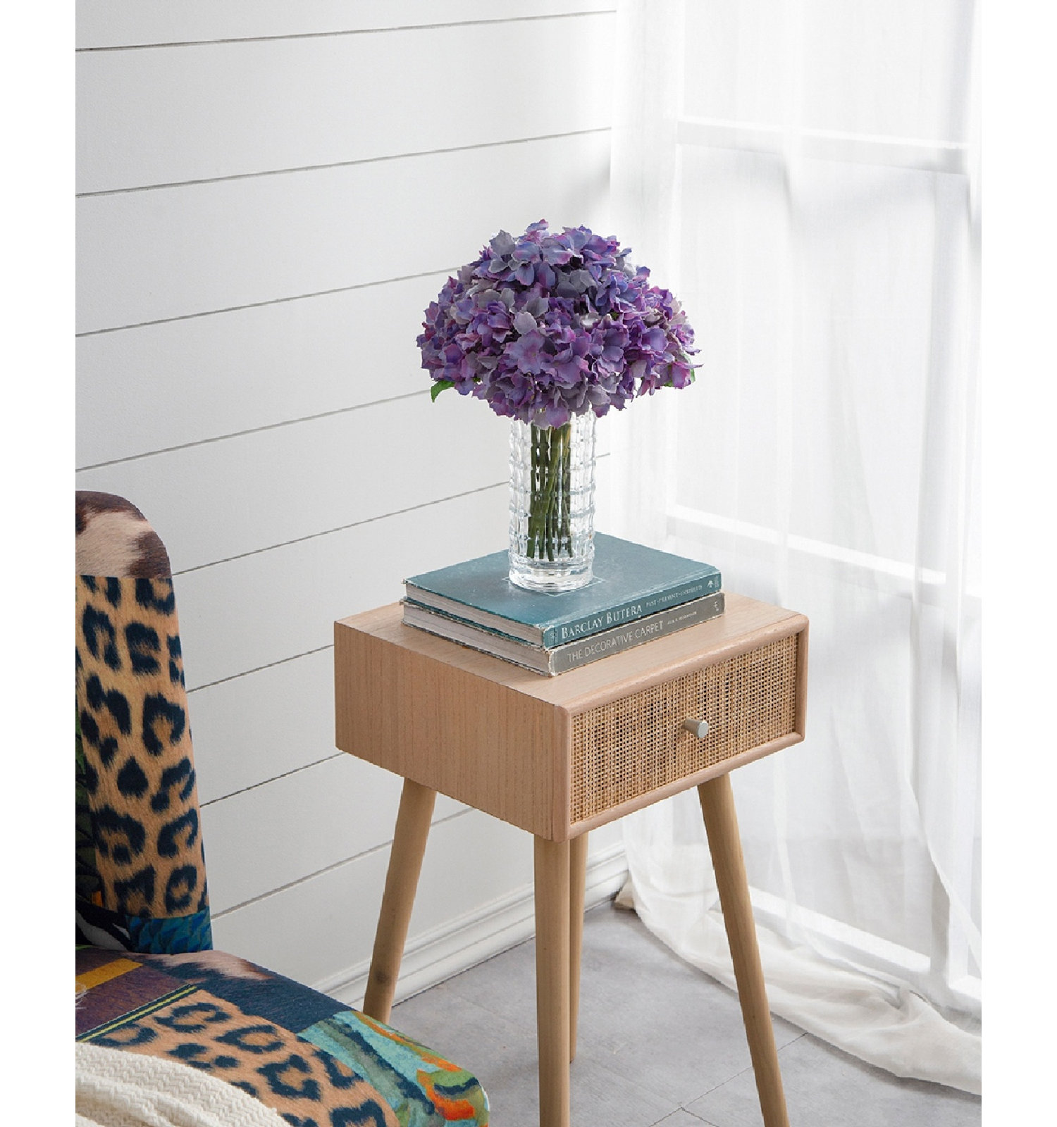 14" Almost-Real Hydrangea - Set of 12, Purple