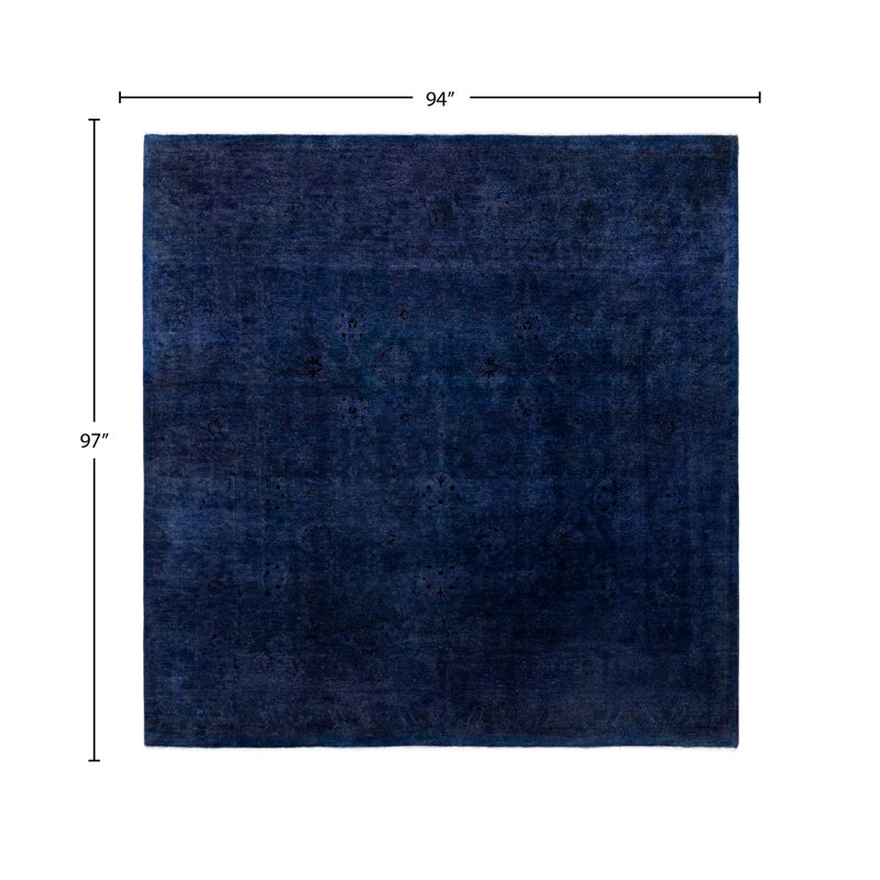 Overdyed One-of-a-Kind 7' 10" X 8' 1" Hand Knotted Area Rug