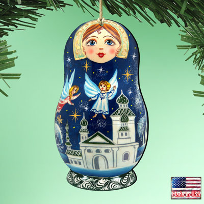 Tidaholm 5.5'' Wood Hanging Figurine Ornament