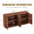 59-Inch Modern Wavy Sideboard, Curved Contour Design Storage Cabinet, 4-Door Cabinet With Storage Function, Suitable For Kitchen/Bedroom/Living Room, Walnut, 59.0"L X 15.7"W X 27.7"H-1094501359