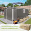 Remise de rangement en métal 10 x 14 pi avec portes verrouillables et fenêtre pour jardin et patio