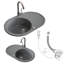 Dakota Fields Christabelle 500mm W Single Bowl Granite Drop-In Kitchen Sink with 1 Faucet Hole-1711908428