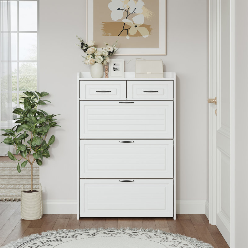Armoire de rangement pour chaussures 24 paires Alira, Argent