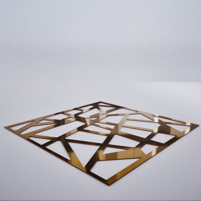 Grands panneaux muraux décoratifs en acrylique Harrisburg, grand, l 23 3/8 po x H 23 3/8 po x T 1/8 po, miroir bronze