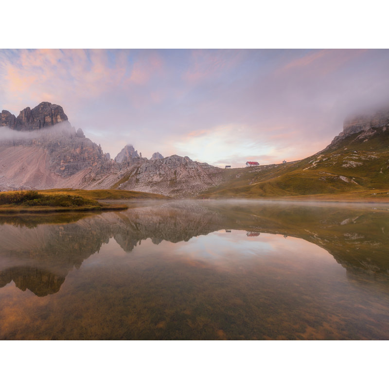 Dolomites, Italy, Refuge Locatelli Print by Frank Peters, Black Framed Canvas, No Mat, 32" H x 24" W