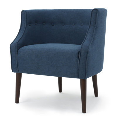 Modern Navy Blue Seat - Fabric, Soft Cushion, Stable Structure Relaxing Chair Fabric Upholstery,