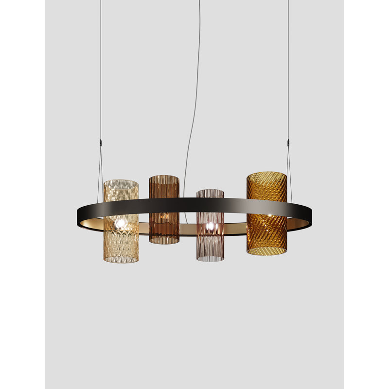 Armonia Suspension Ov1 Multicolor 1 Matt Black Nickel_Matt Copper 2 E12 Ul, Matte Black;Gold, Brown;Yellow;Beige