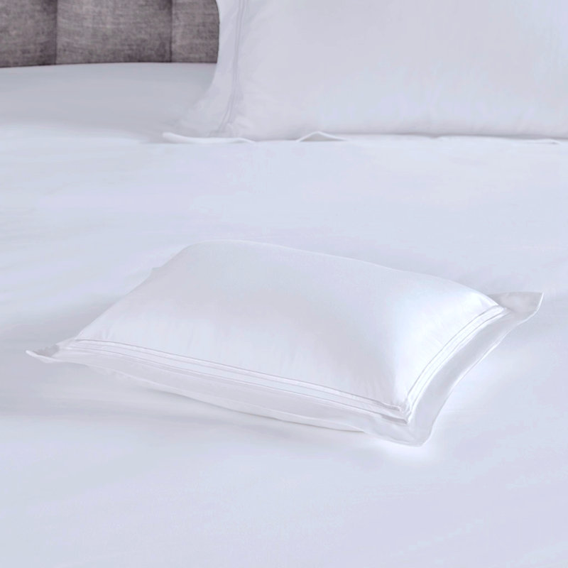 Ensemble d'édredon Mitch, Édredon pour lit double + 2 taies d'oreiller, Blanc, Couleur unie