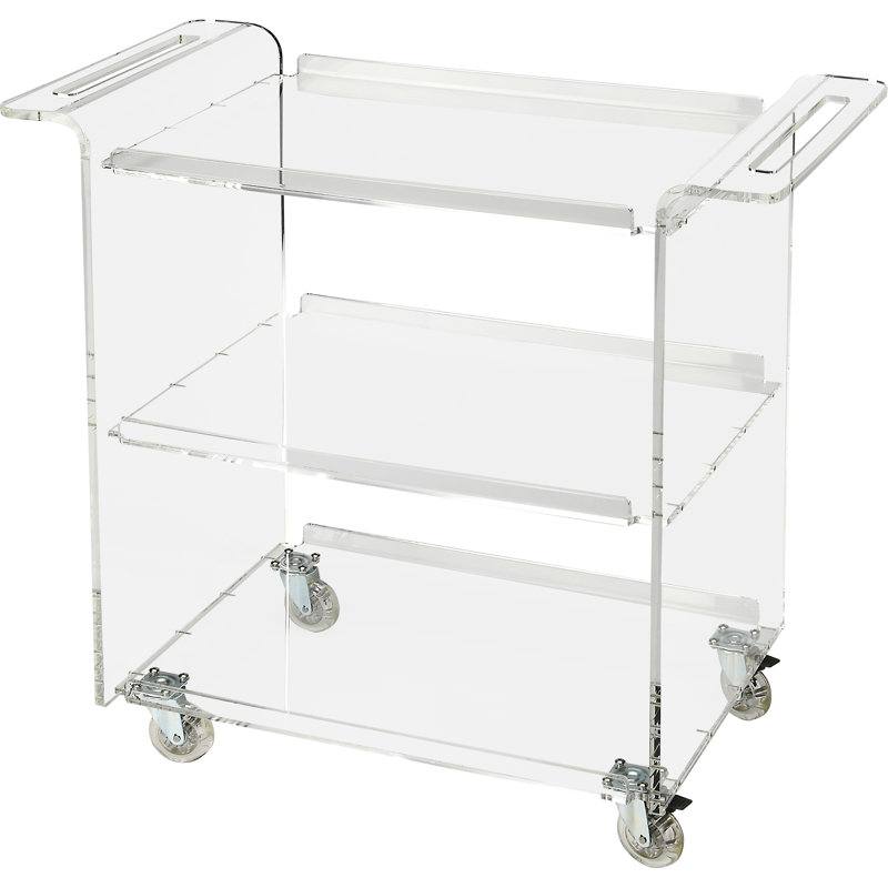 Alachua Acrylic Trolley Bar Cart