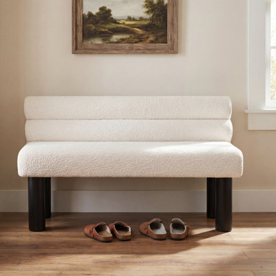 Banc de salle à manger rembourré de 51,77 pouces