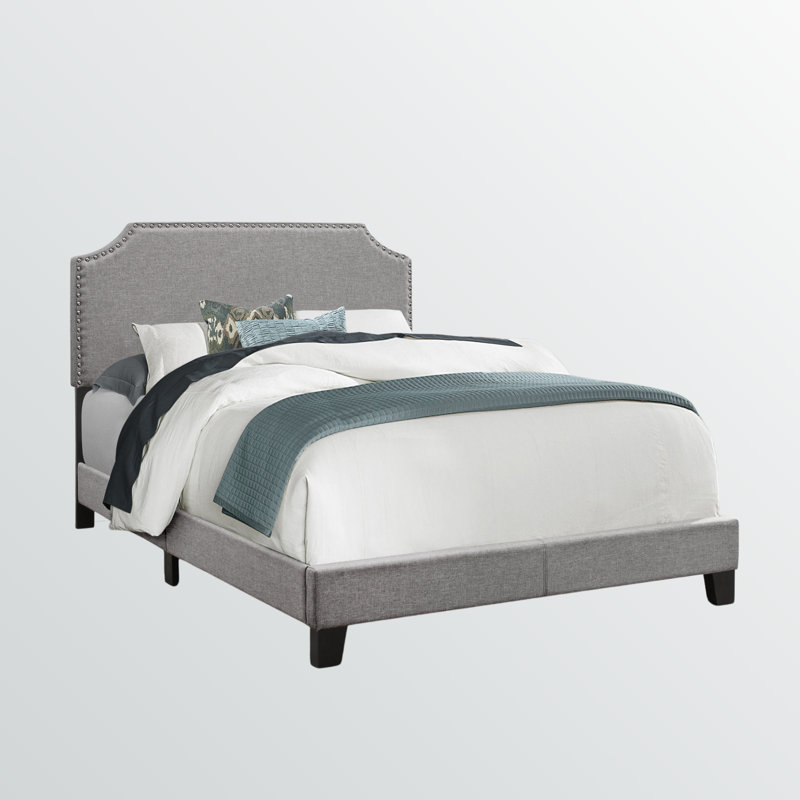 Lit tapissier double aspect gris Willand