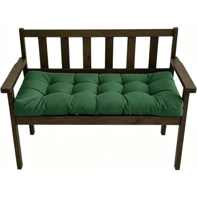 Outdoor Bench Cushions 40x20in Waterproof Swing Cushions Thicken Patio Bench Pad For Indoor Outdoor Furniture Dark Green