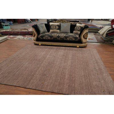 Tapis brun indien tribal 8 x 10