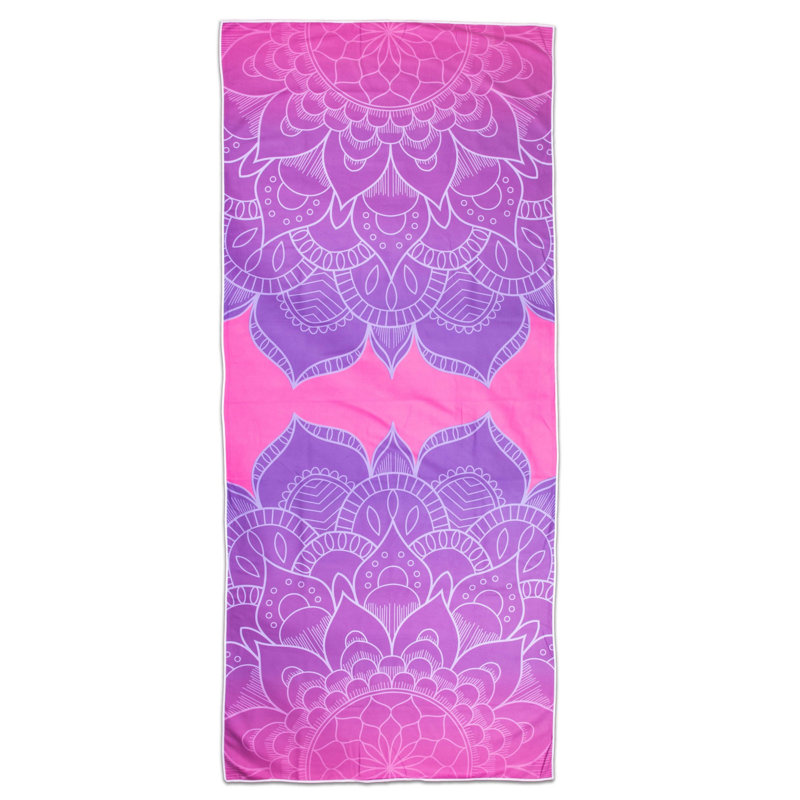 Serviette de plage en microfibre Caroli, Mauve