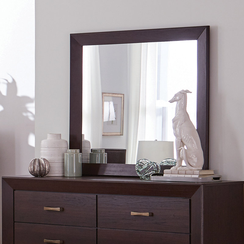 Miroir rectangulaire pour commode Canmore, Cacao foncé
