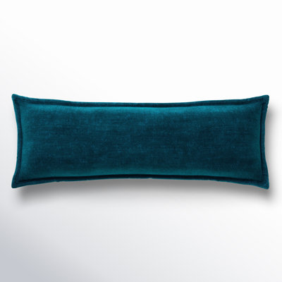 Stella Solid Faux Silk Crushed Velvet Romantic Western 14x42 inch Long Lumbar Pillow