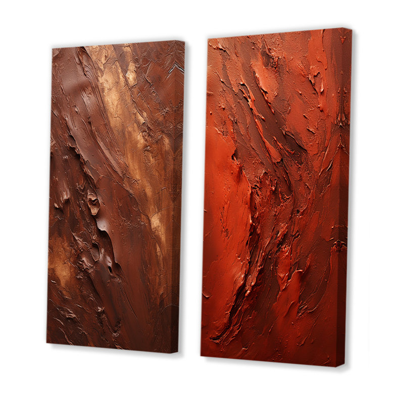 "Bitterweet Brushwork", ensemble de 2 reproductions d'art sur toile, Toile tendue, H 28 po x l 25 po
