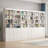 78.7''H X 142'' W Bookcase With 6-Cabinet And 4-Layer Shelf