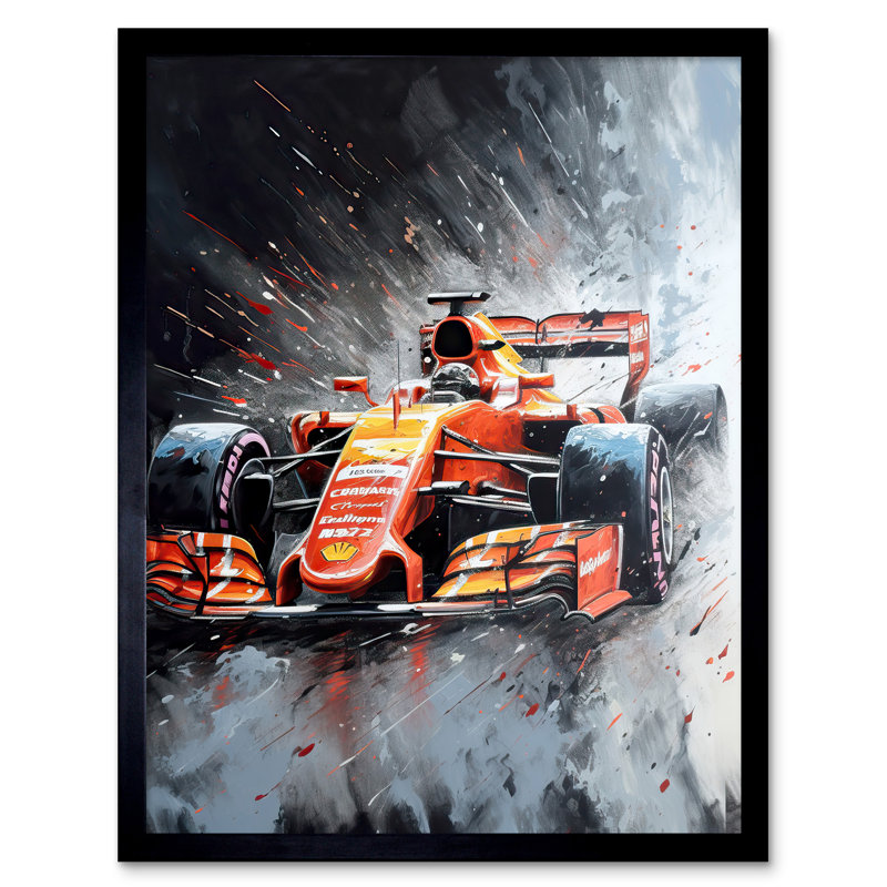 Race Car And Driver Grand Prix - Single Picture Frame Print