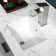 20" L x 15.5" W Rectangular White Ceramic Undermount Bathroom Sink with Overflow