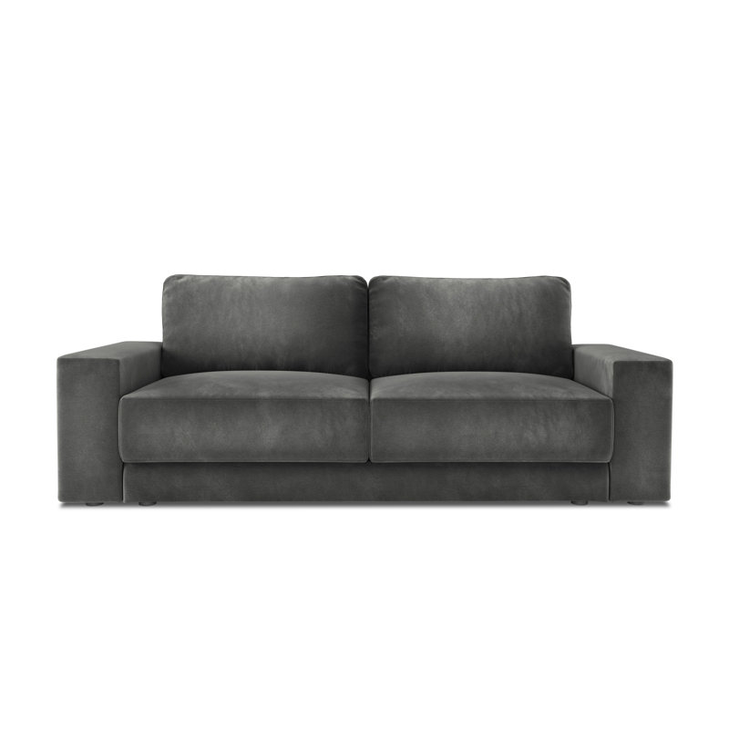 Donatella 4 Seater Velvet Sofa Bed, Grey
