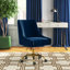 Chaise de travail Westlyn avec velours et double roue-265780396-139358243