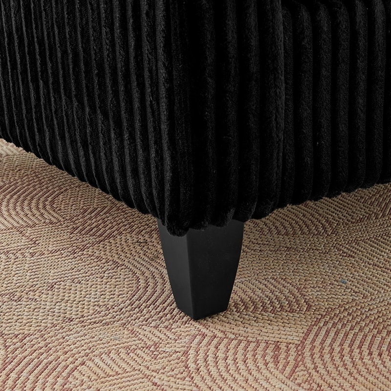 Fauteuil Lazy, Black Fabric