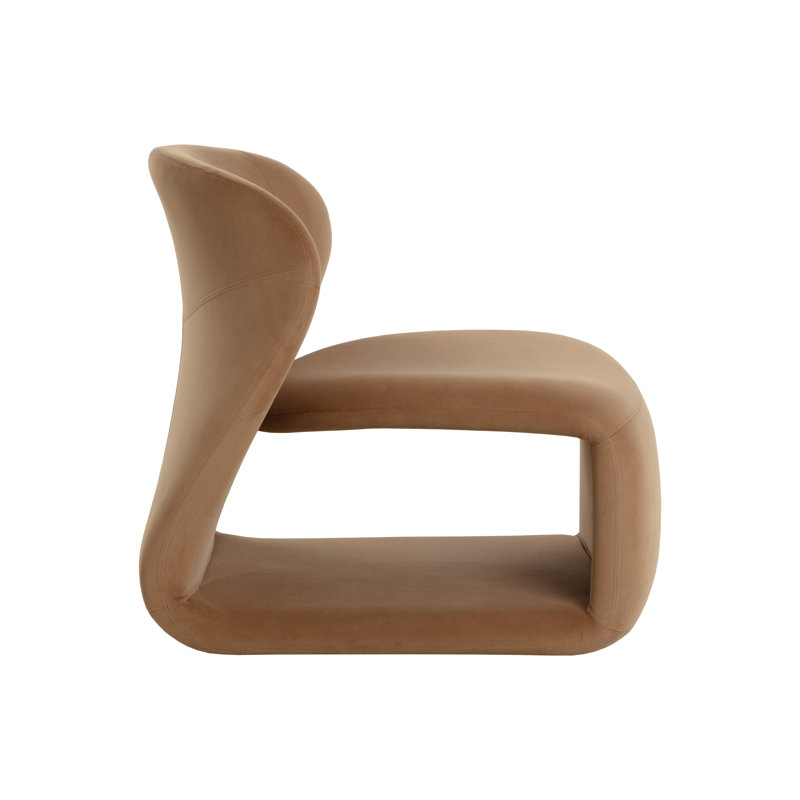 Lounge Chair, Brown Polyester