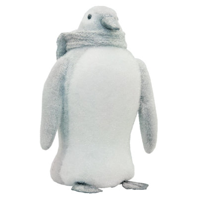 Figurine de table 15 "pingouin gris et blanc avec écharpe